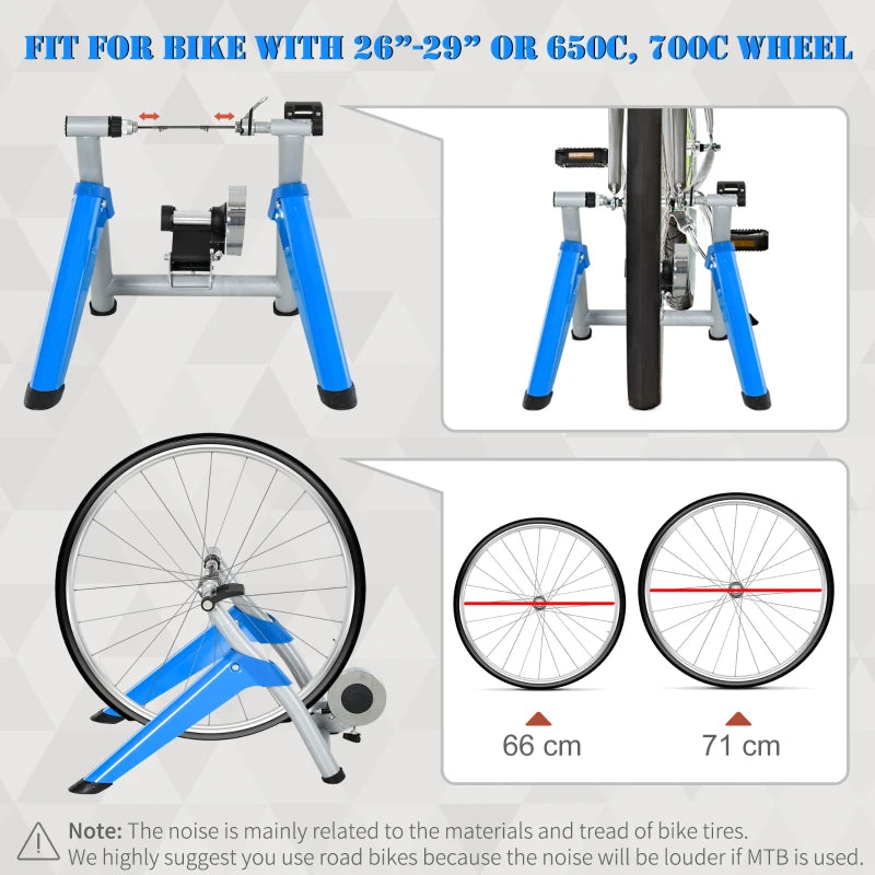 Foldable Magnetic Bike Trainer Stand - 8 Levels, for 650C-29" Wheels