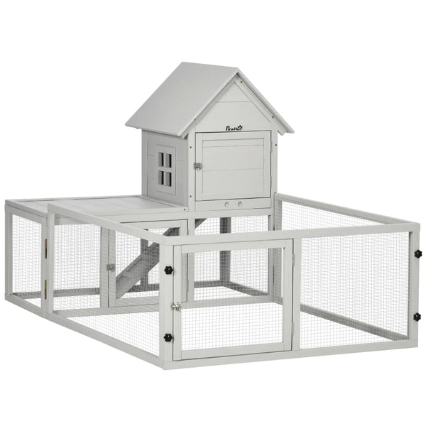 Light Grey Indoor Small Pet Cage with Slide-Out Tray