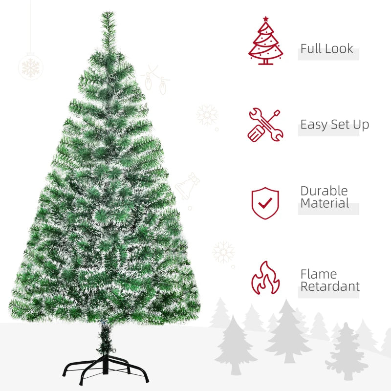 5FT Green Artificial Christmas Tree with Metal Stand