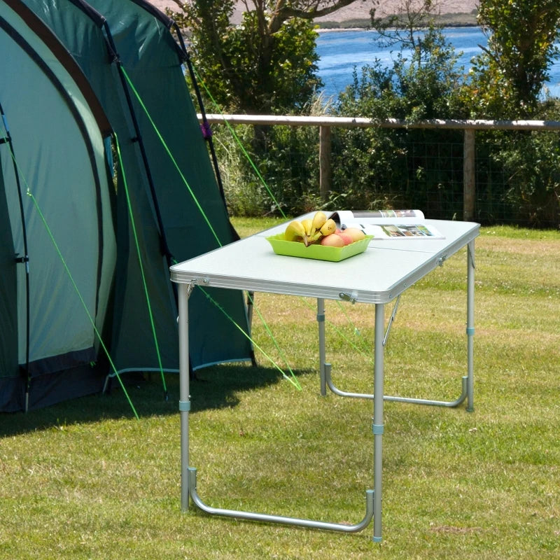 Compact Folding Aluminum Table - Silver