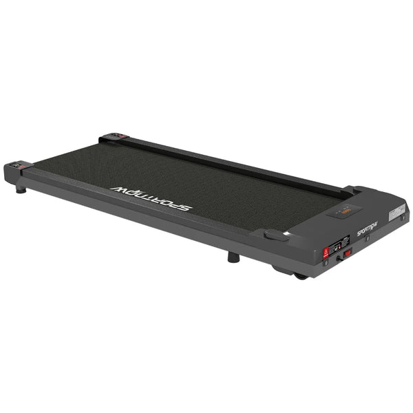 Compact Black Under Desk Treadmill with Remote Control and LED Display