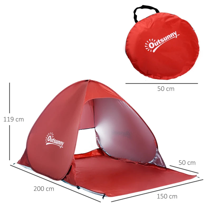 Red Portable Beach Tent