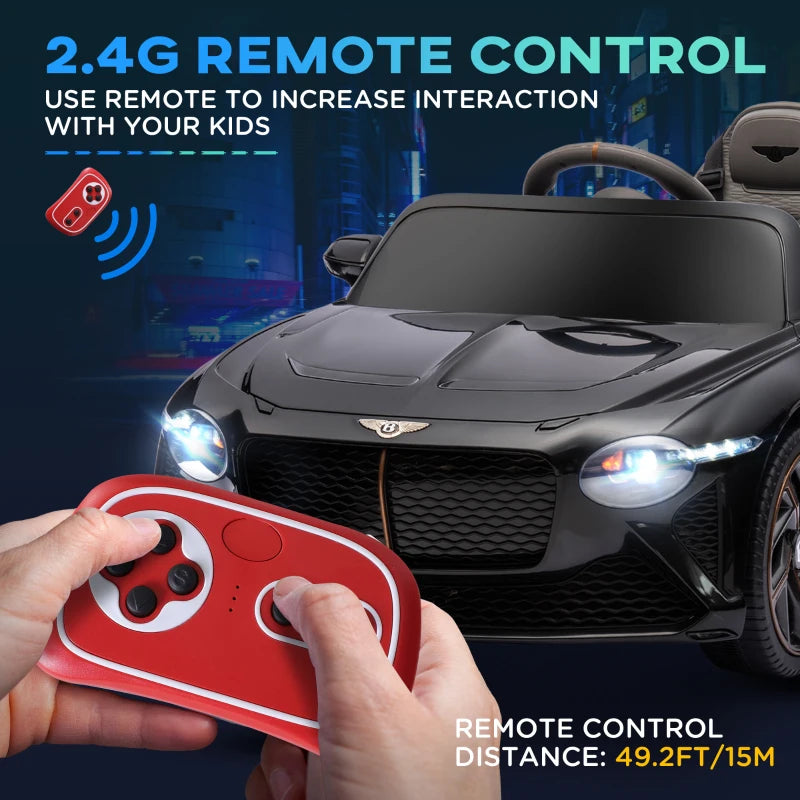 Black Licensed 12V Kids Electric Car with Remote Control