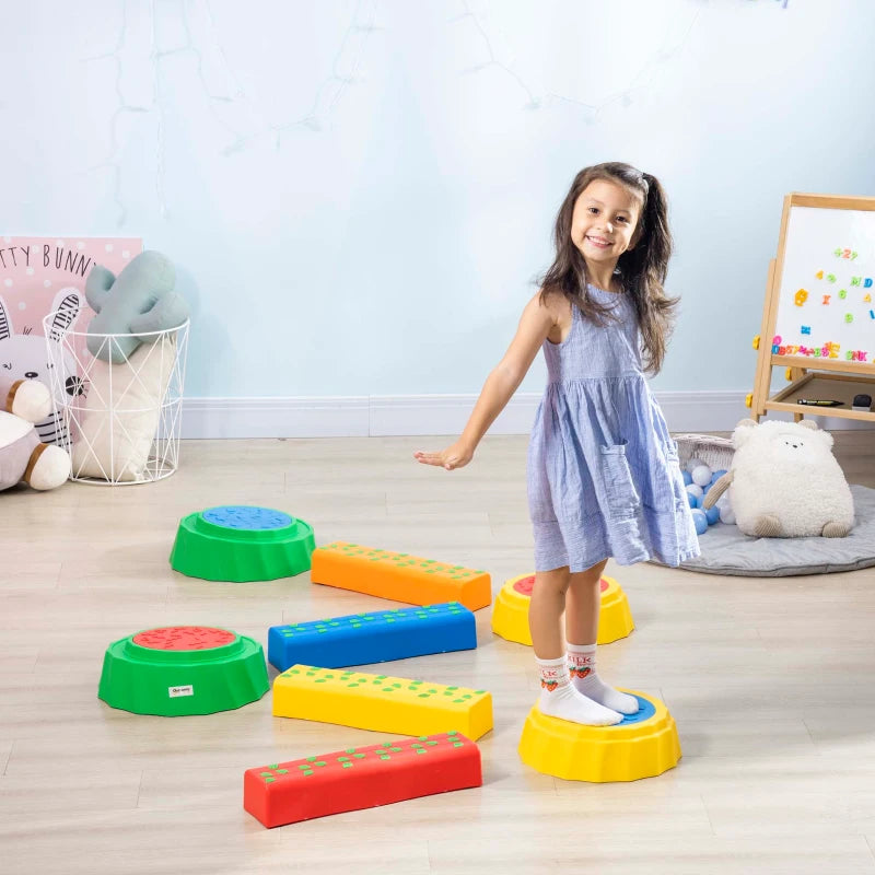 Multicoloured Kids Non-Slip Stepping Stones Set - 8 Pieces