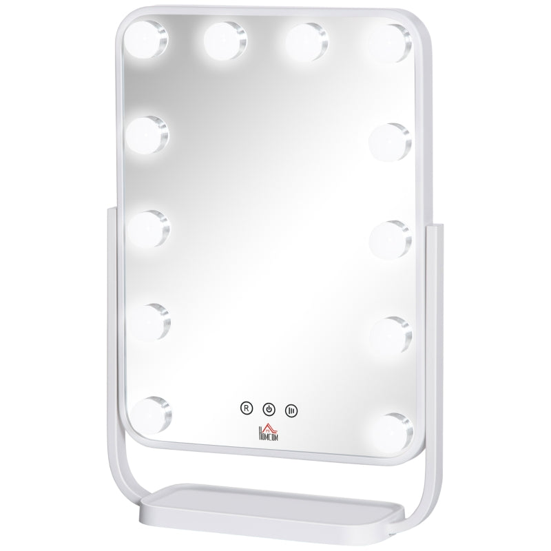 White LED Hollywood Makeup Mirror with Dimmable Lights