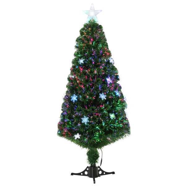 5FT Green Fiber Optic LED Christmas Tree - Holiday Home Xmas Decoration