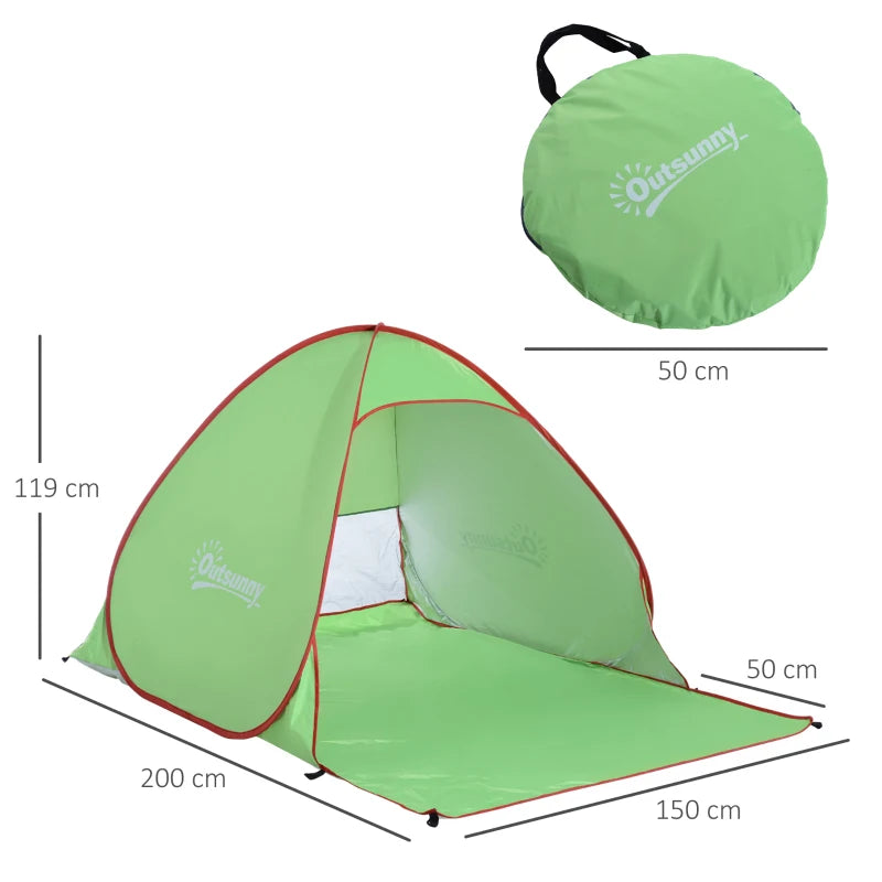 Portable Beach Camping Tent - Blue UV Protection Sun Shelter