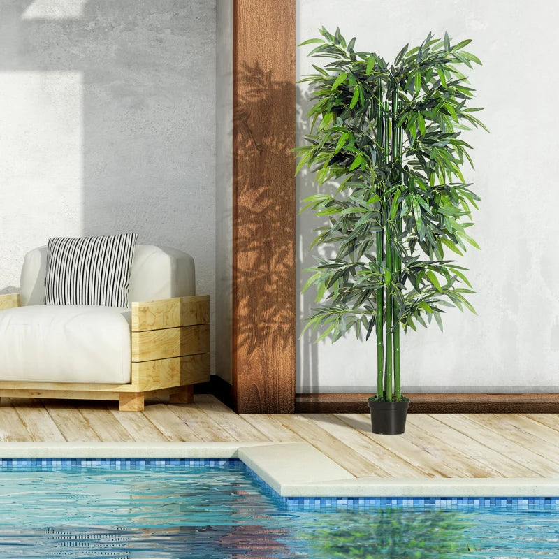 6ft Artificial Bamboo Tree Plant in Green for Home and Office Decor