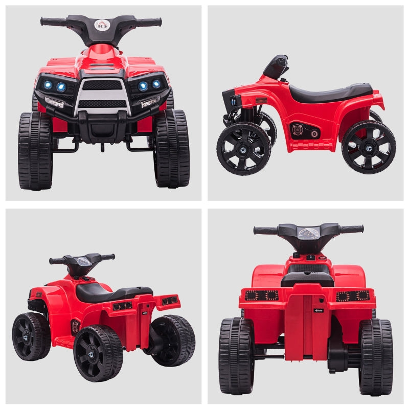 Red Kids Electric Ride-On ATV Toy Quad Bike with Headlights