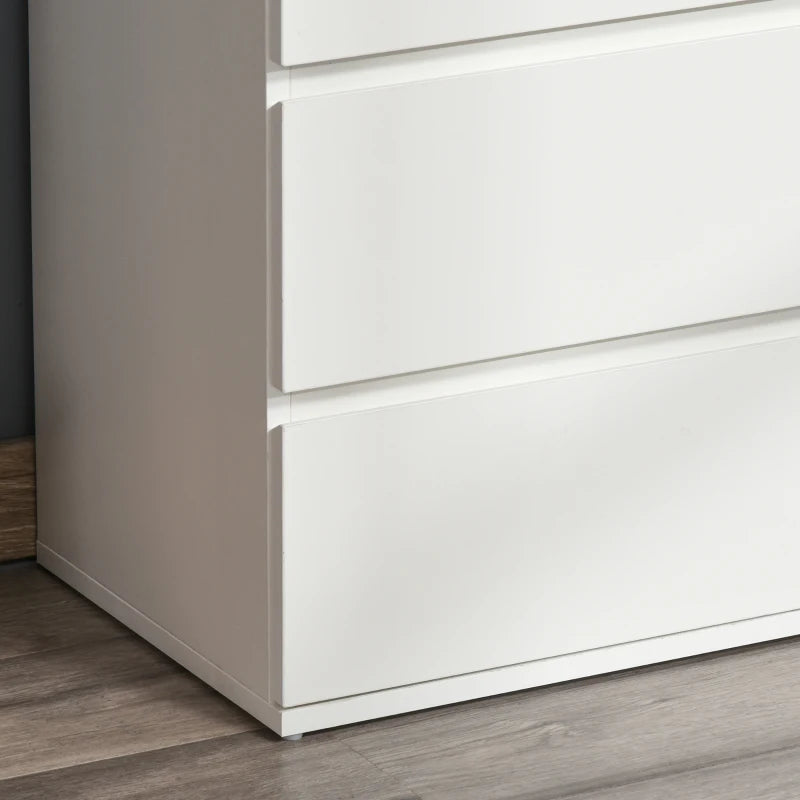 White 4-Drawer Storage Cabinet for Bedroom and Living Room