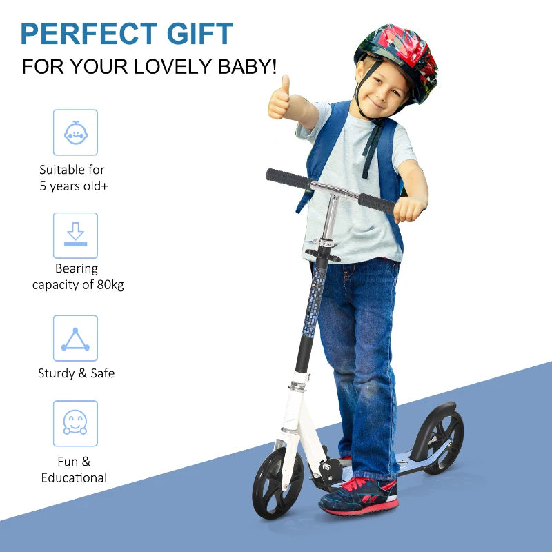 Blue Folding Kids Kick Scooter