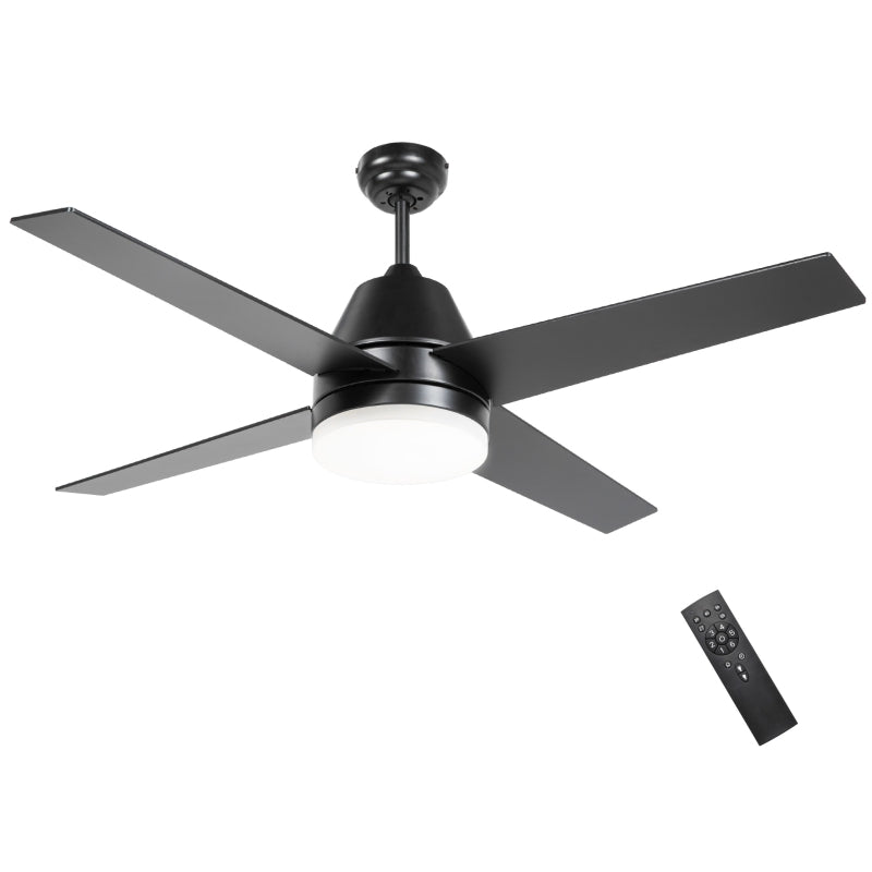 Black Walnut Ceiling Fan with LED Light & Remote