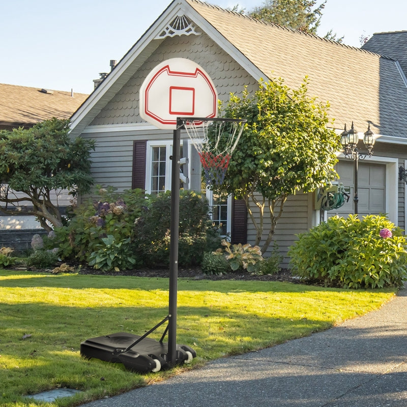 Adjustable Height Outdoor Basketball Stand - Blue Garden Hoop with Wheels