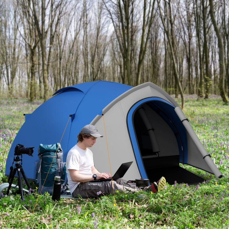 Blue/Grey 2-Person Dome Tent with Front Vestibule