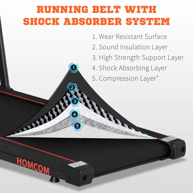 Compact Foldable Walking Treadmill with LED Display - Black