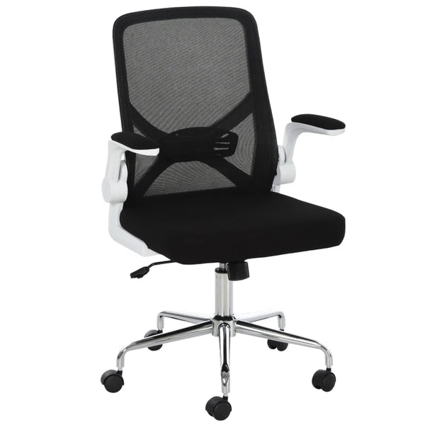 Black Mesh Swivel Office Chair with Folding Back