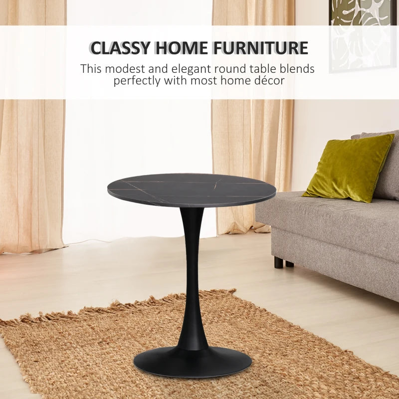 Black Round Metal Dining Table