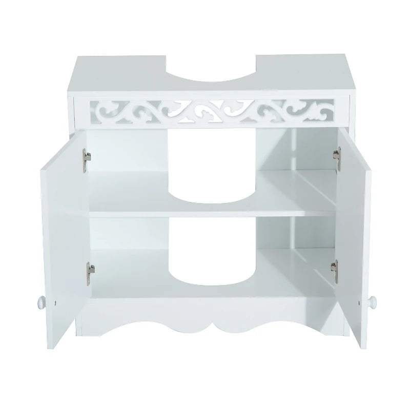 White Under Sink Bathroom Storage Cabinet