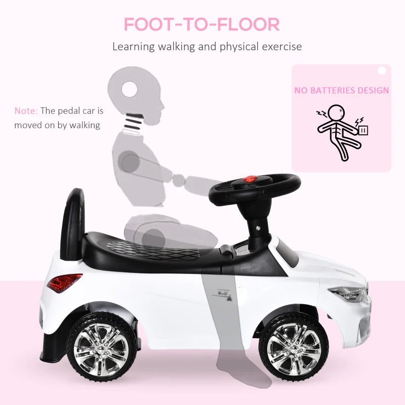 White Baby Toddler Ride-On Sliding Car