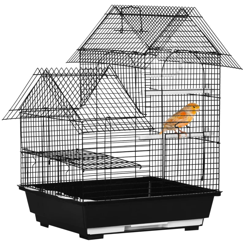 Metal Bird Cage for Finch and Canary - Blue, 39 x 33 x 47cm