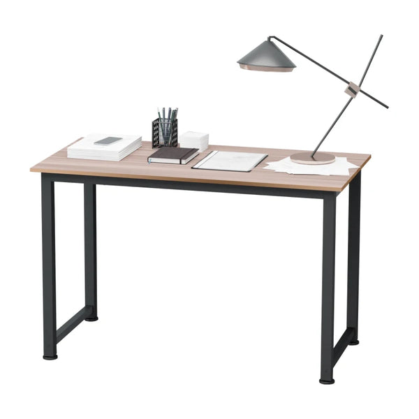 Black Metal Frame Writing Desk 120x60x76cm for Home Office