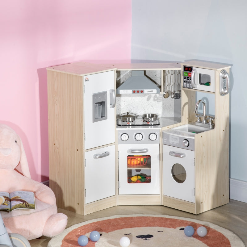 Kids Kitchen Playset with Accessories and Storage - Pink