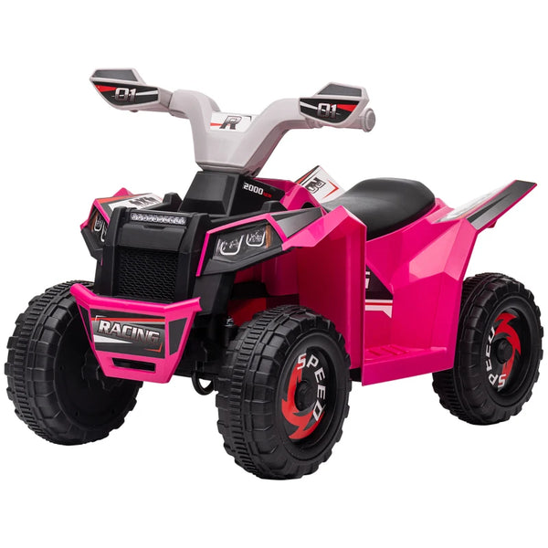 6V Pink Quad Bike for Toddlers, Wear-Resistant Wheels, Ages 18-36 Months
