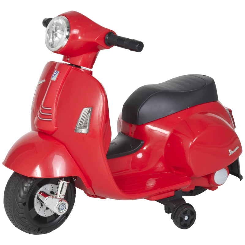 Red Vespa Licensed 6V Kids Electric Motorbike Ride-On Toy