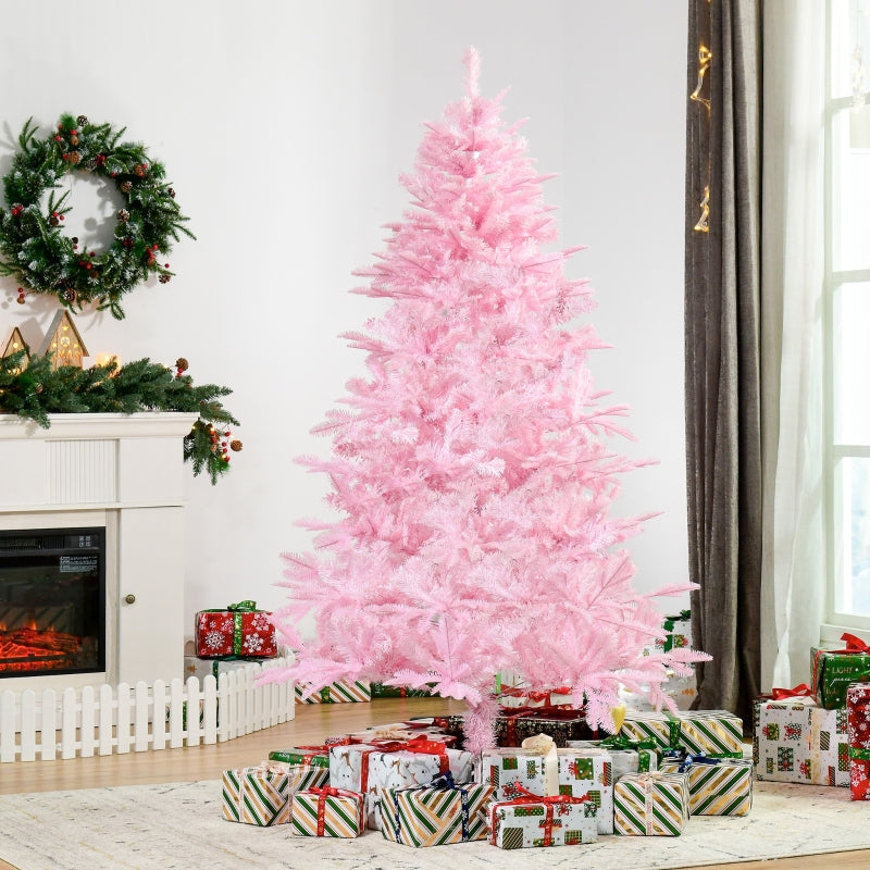 6FT Pink Artificial Christmas Tree with Automatic Open - Holiday Xmas Decoration