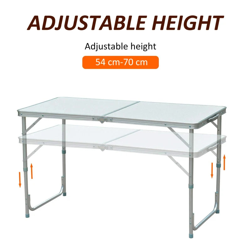 Compact Folding Aluminum Table - Silver