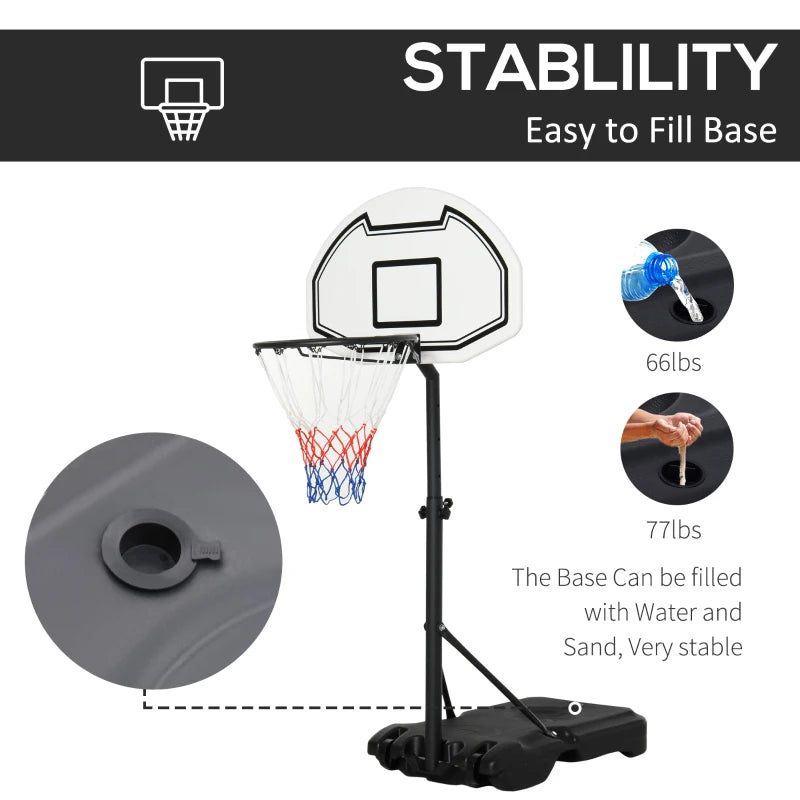 Adjustable Basketball Hoop for Pool Side - Blue