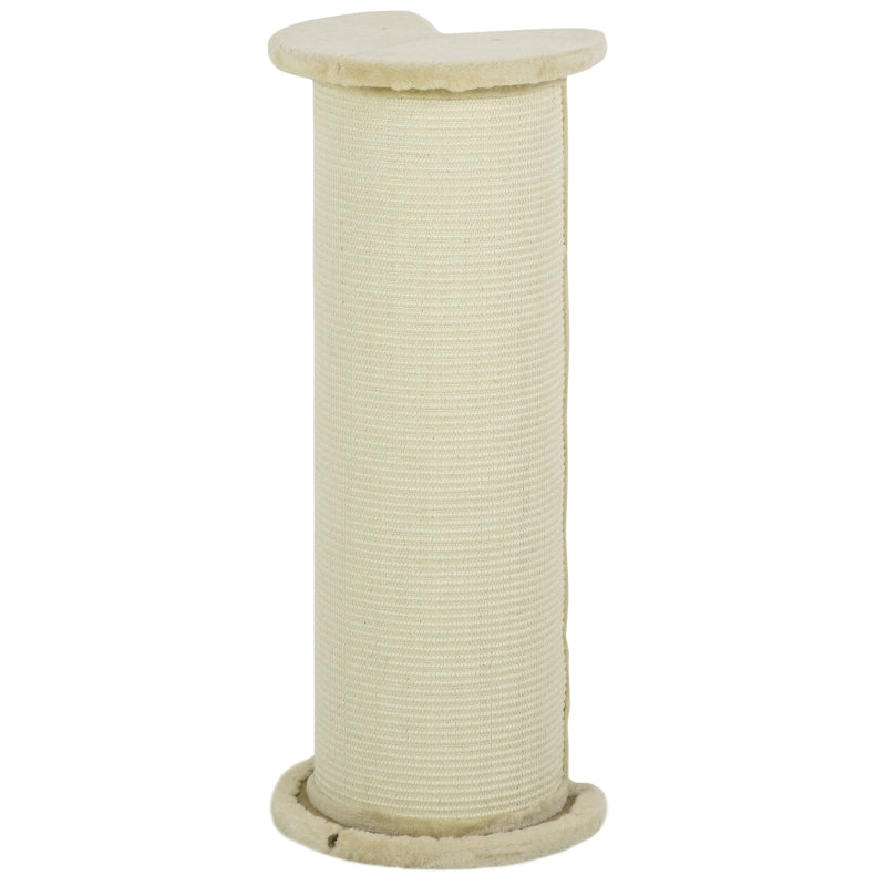 Beige 85cm Cat Scratching Post with Sisal Rope & Plush