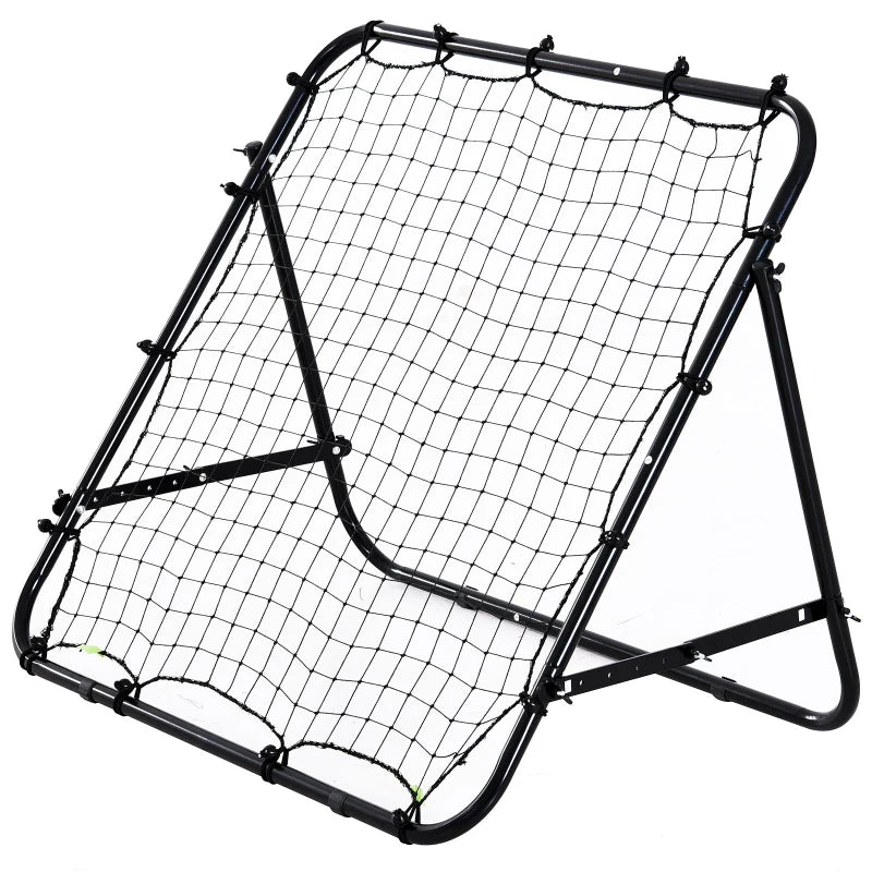 Adjustable Kickback Rebounder Net Goal for Training, Black