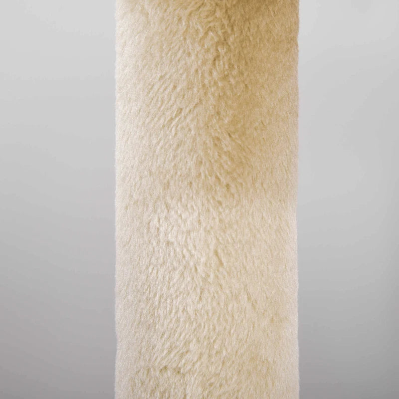 Cat Tree Tower with Scratching Posts and Plush Perch - Cream White