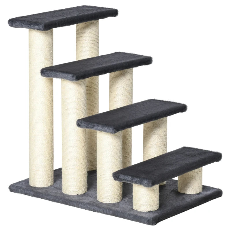 Grey Pet Ladder - Particle Board for Cats and Dogs