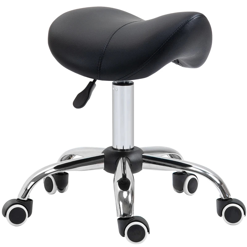 Black Adjustable Salon Massage Stool