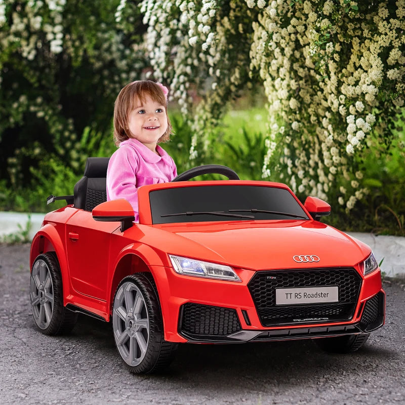 Red Audi TT Kids Ride-On Car with Remote Control and MP3 Player