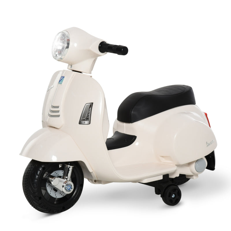 White Vespa Licensed 6V Kids Electric Motorbike Ride On