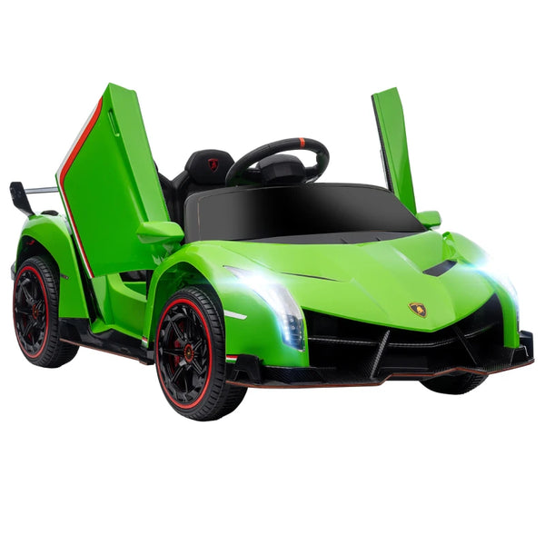 Green Licensed Electric Ride-On Car with Remote Control and Music