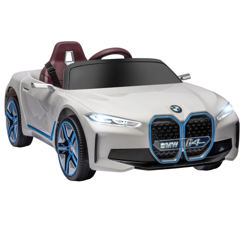 12V Kids Electric Ride-On Car - Blue BMW i4 Style