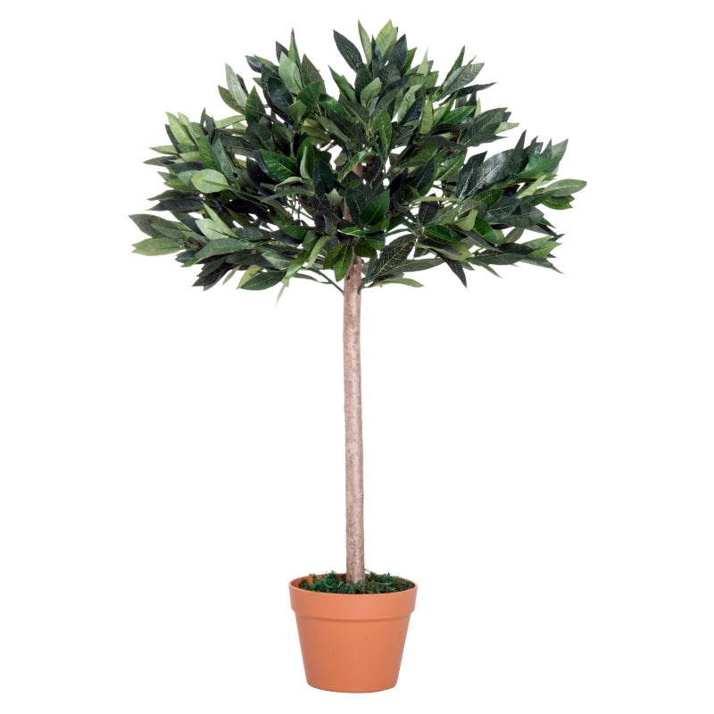 3ft Artificial Olive Tree Indoor Plant in Orange Pot - Green Home Office Decor