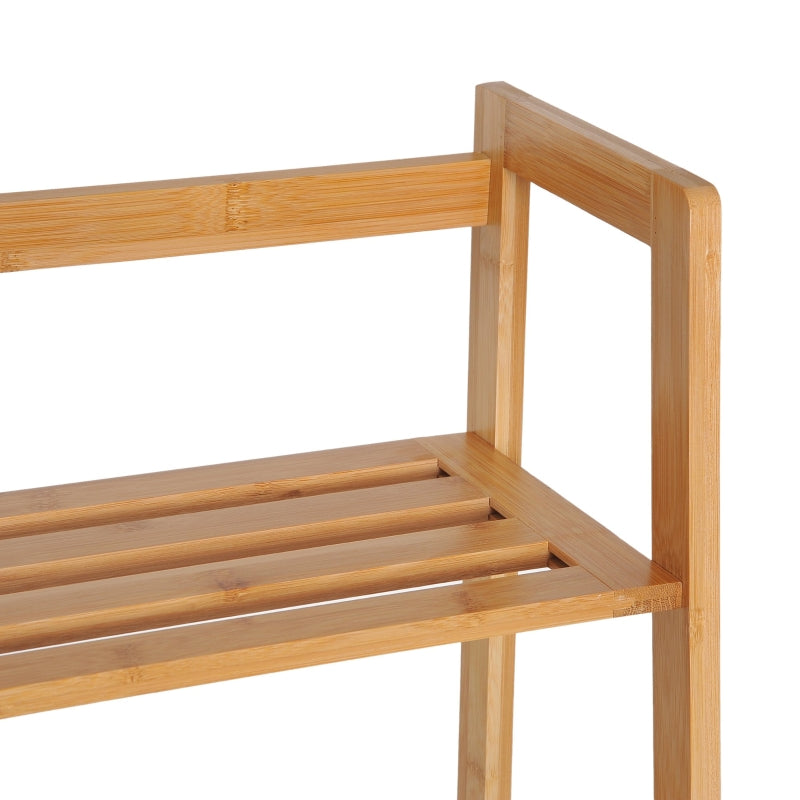 4-Tier Bamboo Ladder Bookshelf, Natural Wood, 48x31.5x120cm