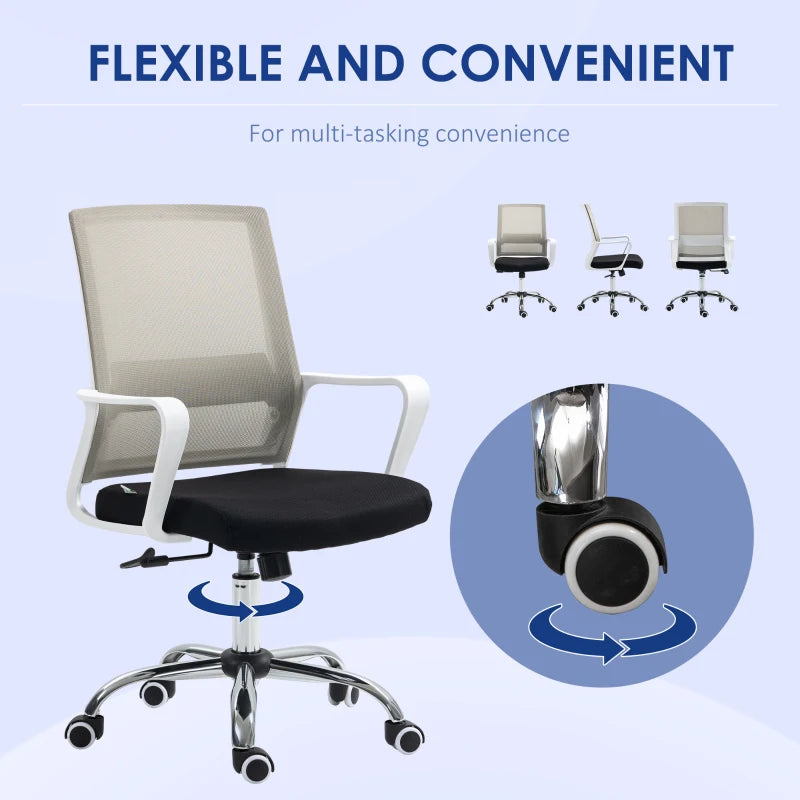 Black Ergonomic Mesh Office Chair with Adjustable Height Armrest