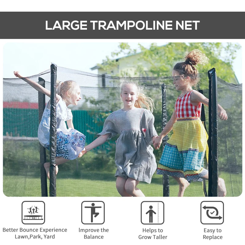 8ft Black Trampoline Safety Net