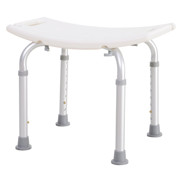 White Portable Non-Slip Bathroom Stool