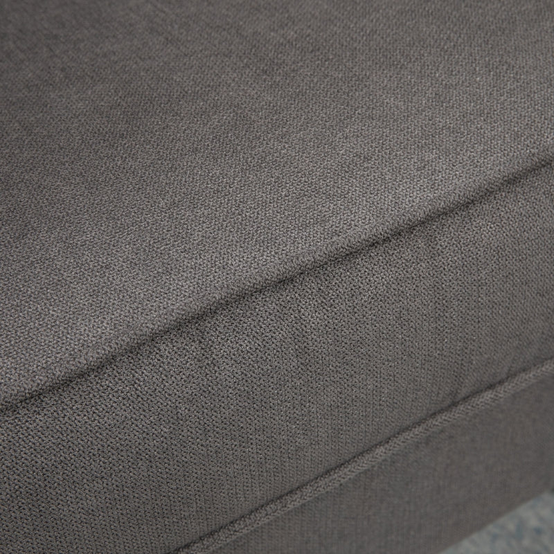 Dark Grey Retro Wingback Armchair with Button Tufted Design