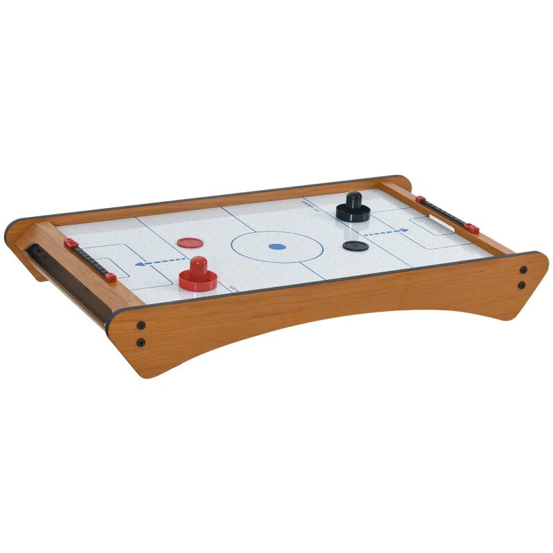 Portable 2.5FT Air Hockey Game Table - Wooden - Fun for Kids & Adults - Blue