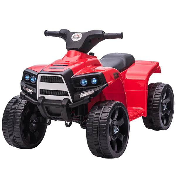 Red Kids Electric Ride-On ATV Toy Quad Bike with Headlights