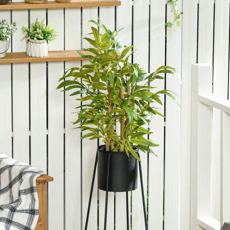 Green Bamboo Tree in Pot - Indoor Outdoor Decor, 15x15x60cm