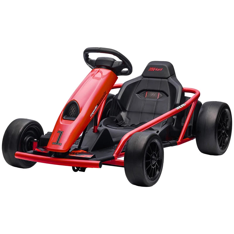 Red Electric Drift Go Kart for Kids, 2 Speeds, Ages 8-12